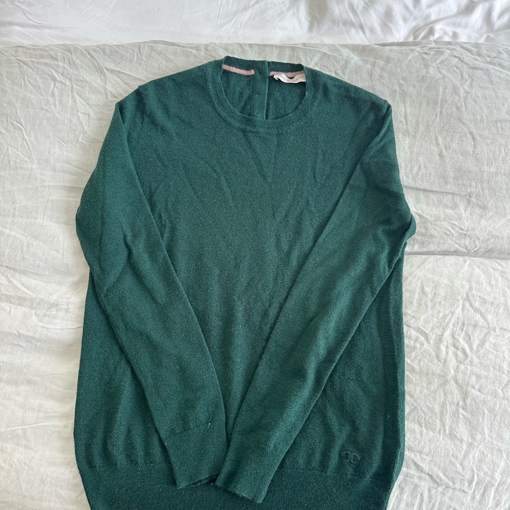 Tory Burch Men's Deep Green Crewneck Sweater